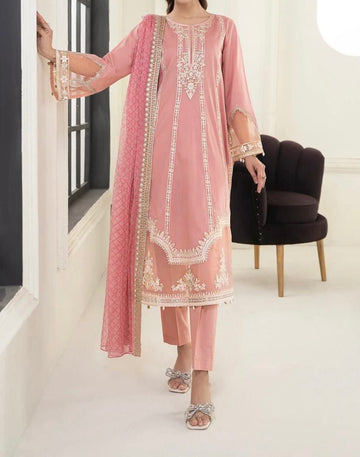 Unstitched Embroidered Lawn 3PC | SC-028B