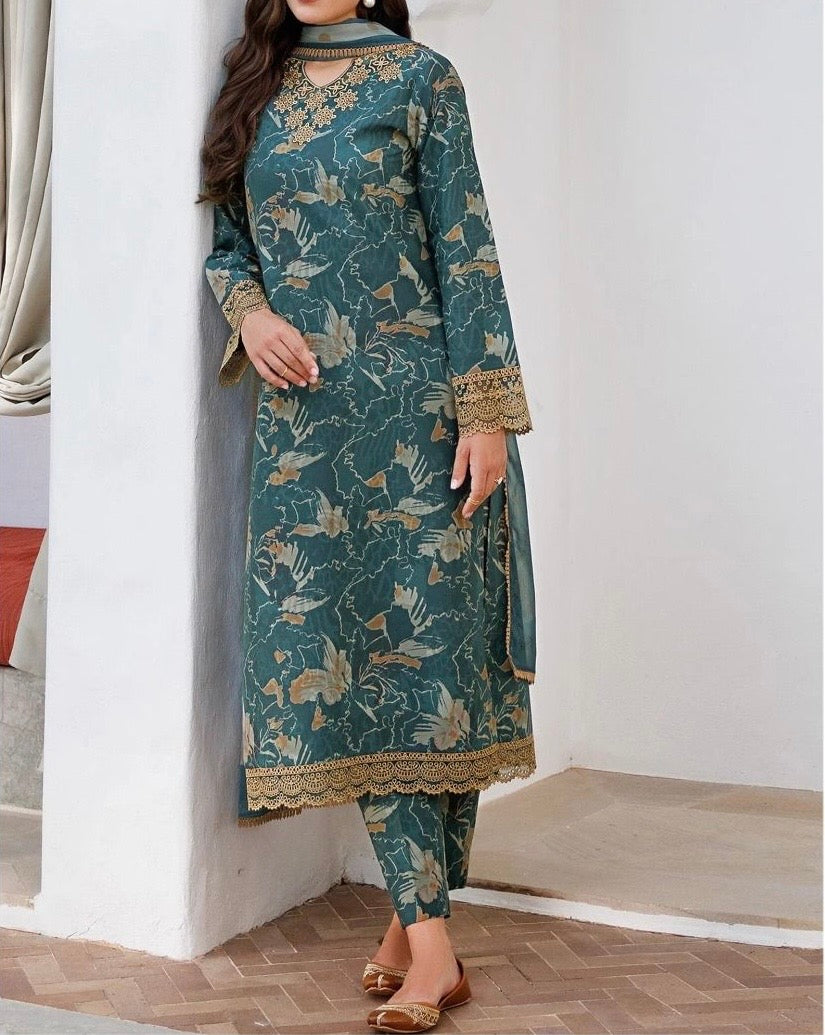 Unstitched Khaddar 3PC | WC-042B