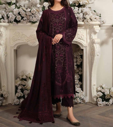 Unstitched Leather Peach 3PC | WC-017