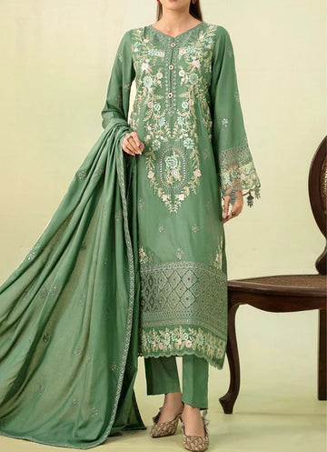 Unstitched Embroidered Dhanak 3PC | WC-011A