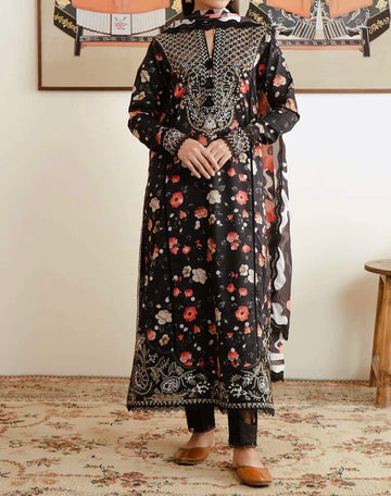 Unstitched Printed Lawn 3PC | SC-129