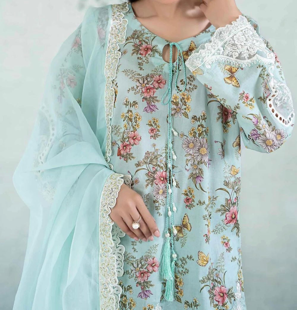 Unstitched Embroidered Lawn 3PC | SC-030