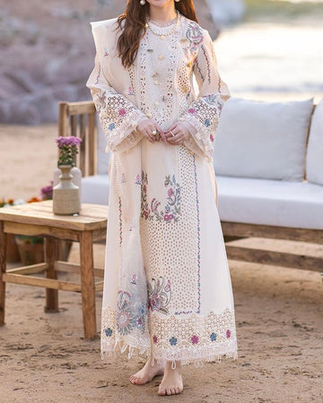 Unstitched Embroidered Dhanak 3PC | WC-113