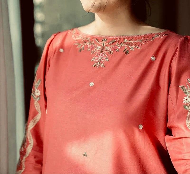 Unstitched Embroidered Lawn 2PC | SC-062