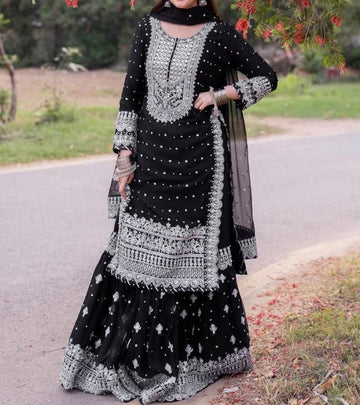 Unstitched Embroidered Chiffon 3PC | FW-003B