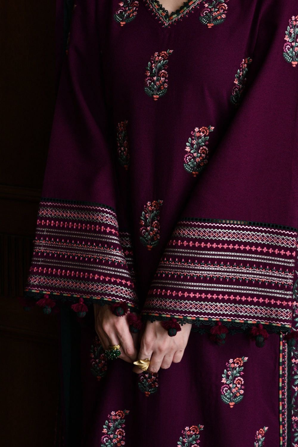 Unstitched Embroidered Lawn 3PC | SC-098