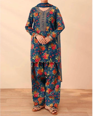 Unstitched Khaddar 3PC | WC-038A