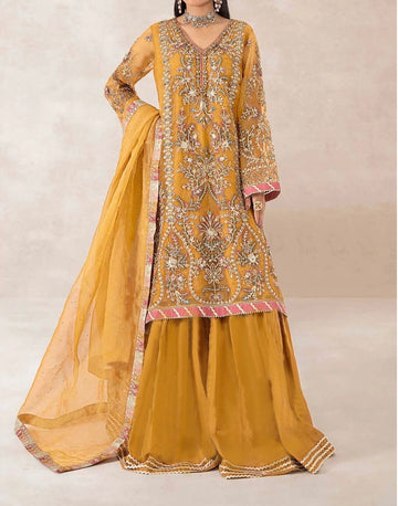 Unstitched Embroidered Organza 3PC | FW-012
