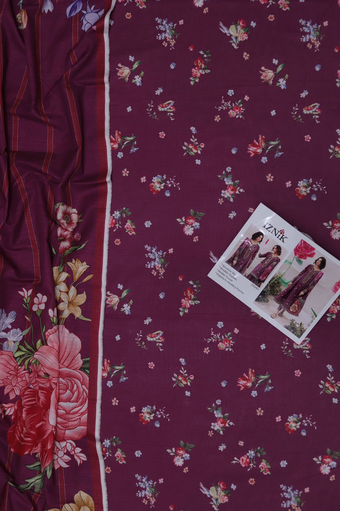 Unstitched Printed Slub Khaddar 3PC | WC-059A