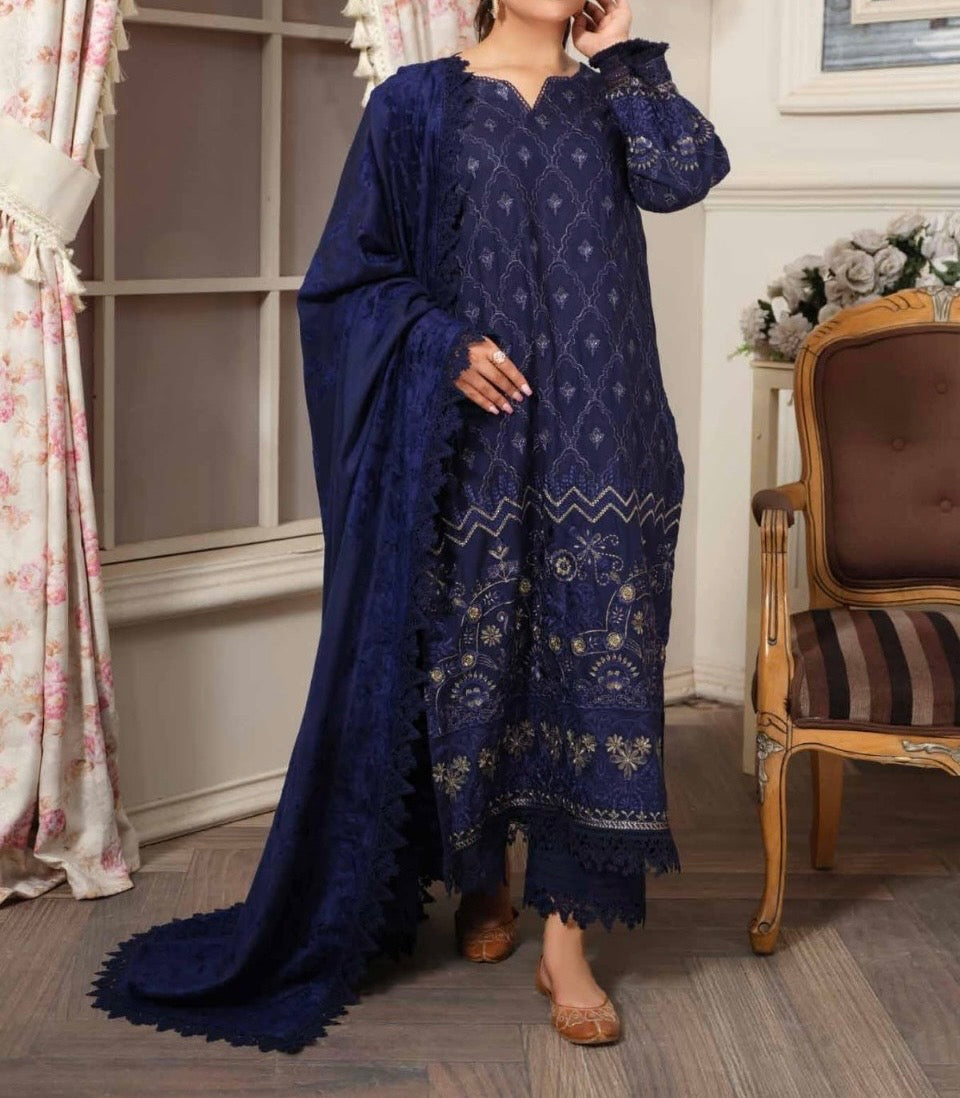 Unstitched Leather Peach 3PC | WC-020