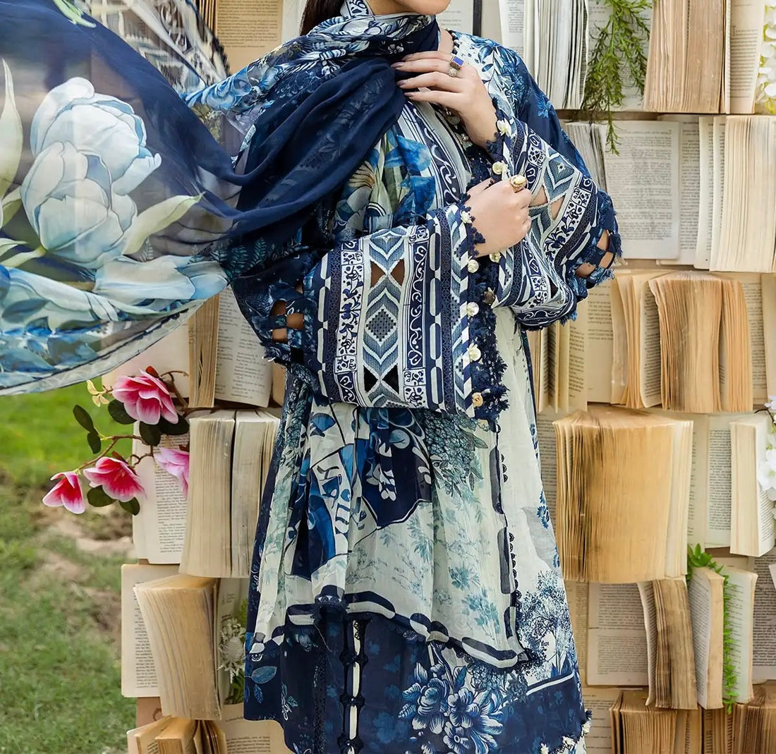 Unstitched Printed Lawn 3PC | SC-054B