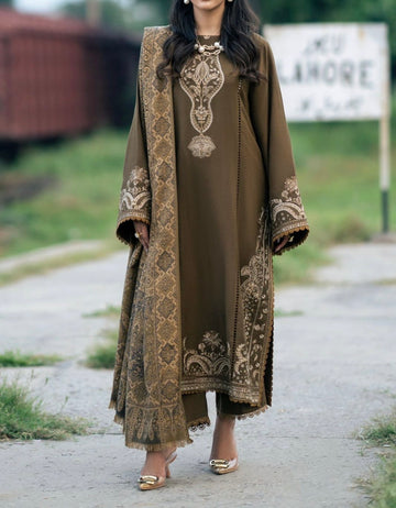 Unstitched Embroidered Dhanak 3PC | WC-067