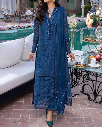 Unstitched Embroidered Chiffon 3PC | FW-020