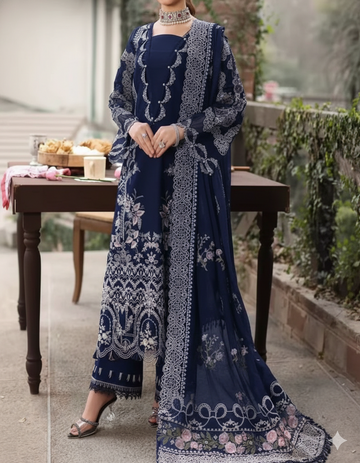 Unstitched Embroidered Lawn 3PC | SC-024B