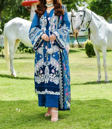 Unstitched Embroidered Lawn 3PC | SC-008