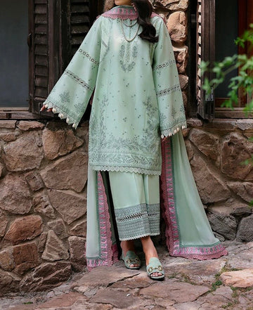 Unstitched Embroidered Dhanak 3PC | WC-032A