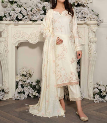 Unstitched Leather Peach 3PC | WC-019