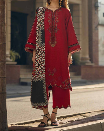 Unstitched Embroidered Dhanak 3PC | WC-098