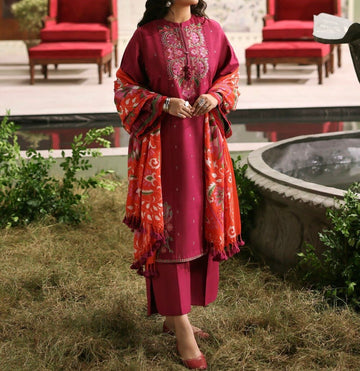 Unstitched Embroidered Lawn 3PC | SC-007