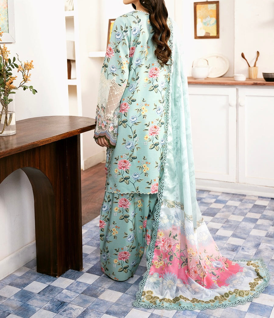 Unstitched Printed Lawn 3PC | SC-046