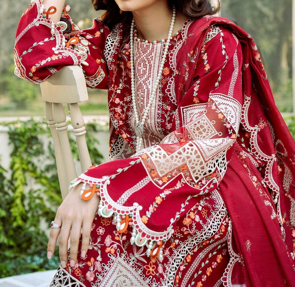 Unstitched Embroidered Dhanak 3PC | WC-076A