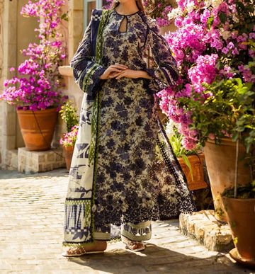 Unstitched Embroidered Lawn 3PC | SC-066