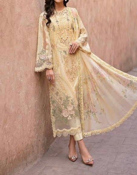 Unstitched Embroidered Lawn 3PC | SC-151
