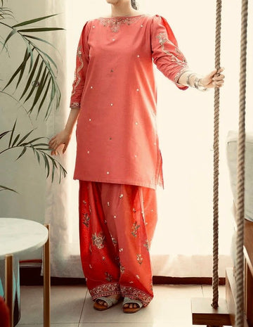 Unstitched Embroidered Lawn 2PC | SC-062