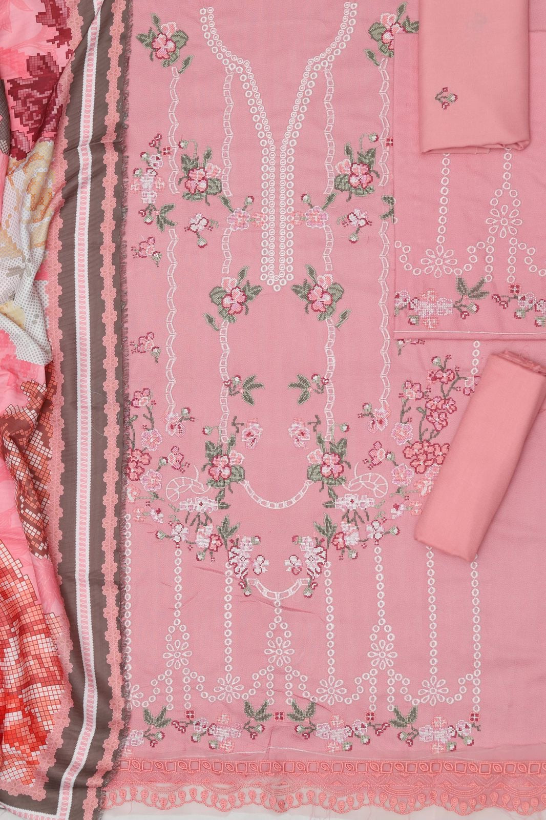 Unstitched Embroidered Dhanak 3PC | WC-097