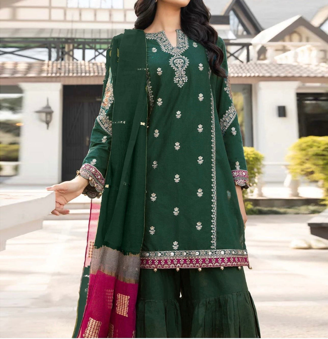 Unstitched Embroidered Lawn 3PC | SC-027B