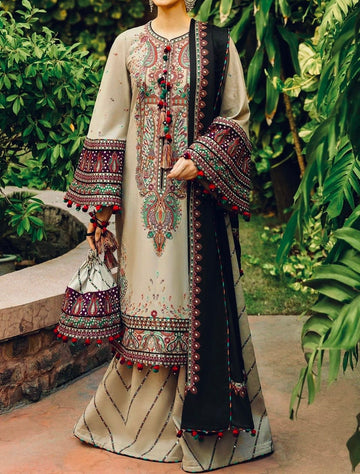Unstitched Embroidered Lawn 3PC | SC-089