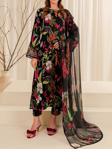 Unstitched Printed Lawn 3PC | SC-183